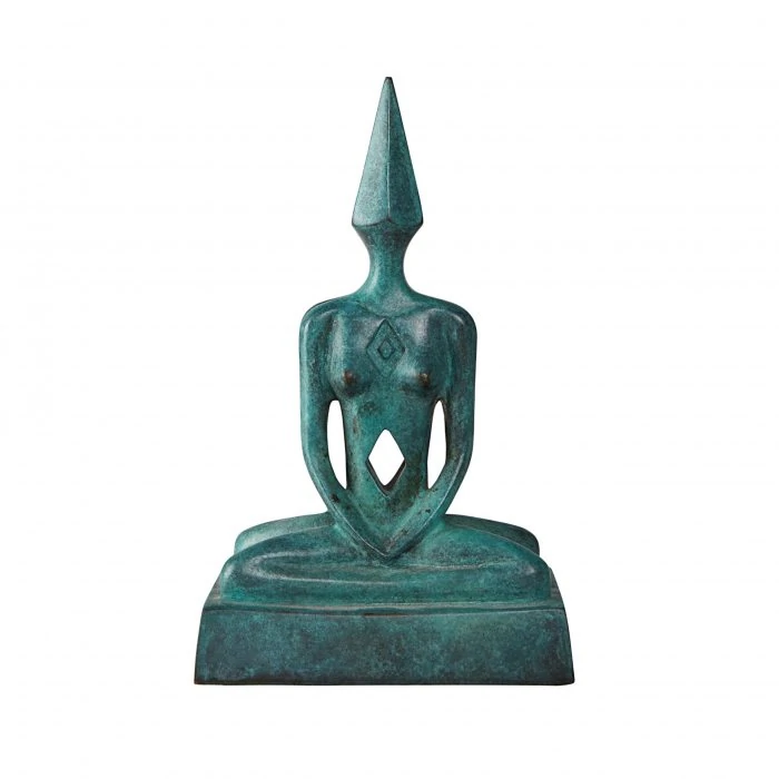 6" Union Meditator Statue, Bronze
