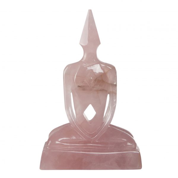 6" Union Meditator Statue, Pink Crystal