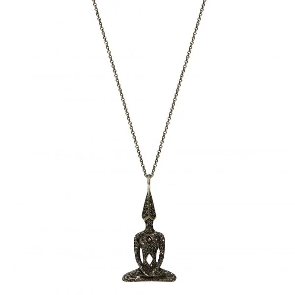 Black Diamond Meditator Necklace
