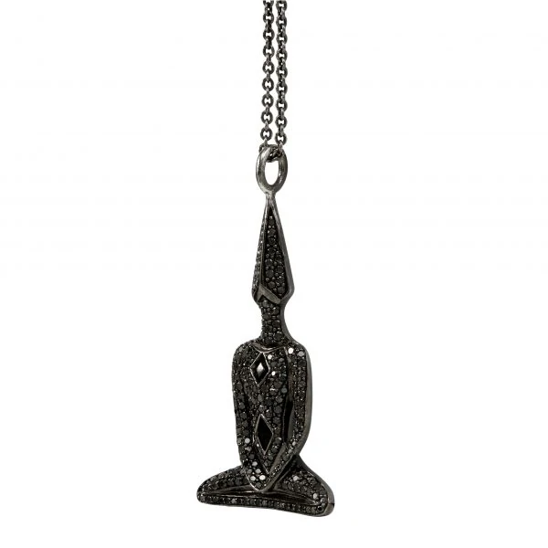 Black Diamond Meditator Necklace