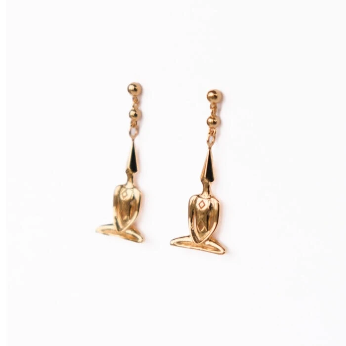 Gold Meditator Earrings